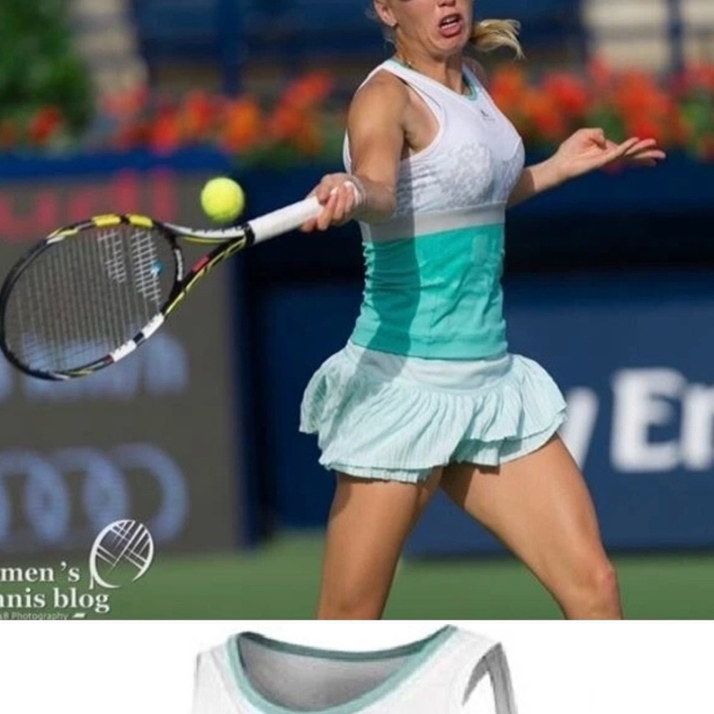 Adidas Stella McCartney colab Tennis/ pickleball tank in White & Teal